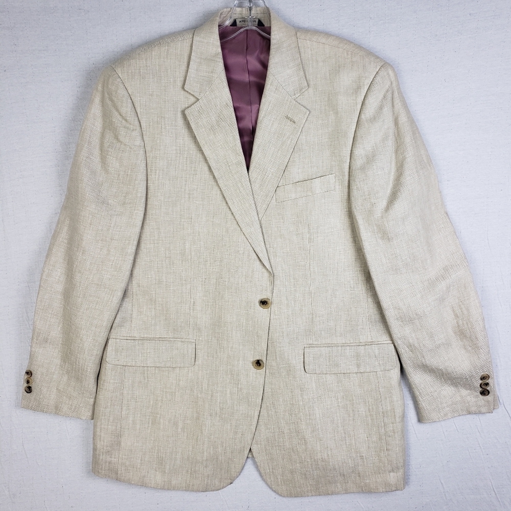 Alan Flusser 100% Linen Blazer Sport Coat  size 44R